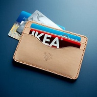 Two side leather card sleeve / card holder