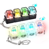 2PcsLightUpKeyboardFidgetToy,Clicky&SilentFidgetClickerKeychain