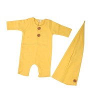 Infant Photostudio Props Jumpsuit Hat Photo Costume Shower Gift Photo Suit 2PCS