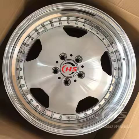 Custom Rims Brush Polished Lip T6-6061 Aluminum Alloy 3-Piece Forged Wheels Rims for Mercedes W124 W