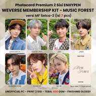 (ISI 7 PCS) Photocard ENHYPEN MUSIC FOREST WEVERSE MEMBERSHIP KIT - Potocard PC Premium 2 Sisi Kartu