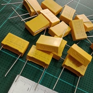 0.1UF 275V(104=100NF) 104PF สีเหลือง MKP ยี่ห้อ TC ของใหม่-คุณภาพเต็ม ขาห่าง 15 มิล ขายแพ็ค 2ตัว 100