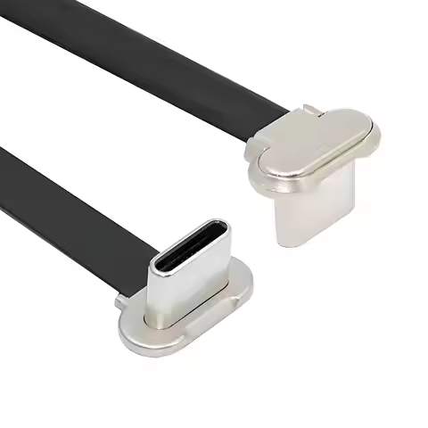 Xiwai Ultra Slim Flat Power Angled USB-C Type C to USB-C USB2.0 Data Cable 65W Fast Charge for Lapto