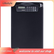 [Lifestyle] Multifunctional Clipboard with Binder Calculator Writing Pad Pen Slot & Scale for A4 Pap