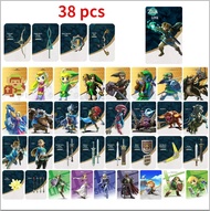 38ชิ้นตำนานของ Zelda Tears Of The Kingdom Link Amiibo ตัวเชื่อมการ์ด NFC มินิการ์ดสำหรับนินเท็นโดสวิตช์และสลับ Oled / Lite อุปกรณ์สำหรับเล่นเกมและเสื้อผ้า