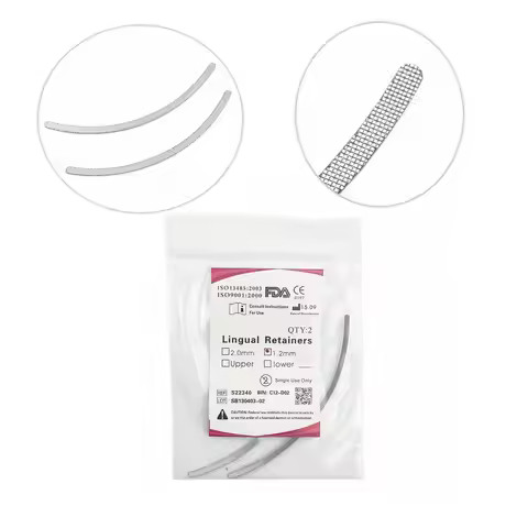 2pcs/pack Dental Universal Lingual Retainers Mesh Base Dental Lingual Retainer 1.2mm/2.0mm Dental Or