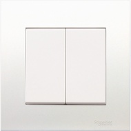 Schneider Vivace Flush Switch 2 Gang 1 Way