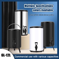 Thermos Pot Stainless Steel Hot and Cold Water Dispenser Milk Tea Bucket Beverage Can 14L-18L