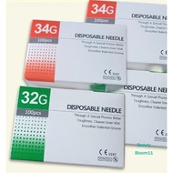 1Box 100pcs 33G/34G1.5mm 34G2.5mm 34G4mm disposable Beauty Micro needle Individually packaged
