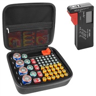 Linkidea Hard Battery Storage Container, Organizer Box with Tester BT-168, Safe Carrying Battery Cas