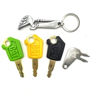 5P8500 8H5306 8H-5306 Ignition Key with Bucket Key Chain for Caterpillars Excavator Heavy Equipment 