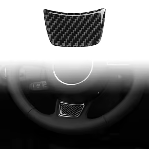 For Audi A6 C7 12-18 A7 A4L A3 Q3 Q5 Car Steering Wheel Sticker Trim Carbon Fiber Decoration Allroad