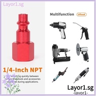 LAYOR1 Fitting, I/M Type NPT Air Compressor, Air Hose Female Air Coupler Red 1/4Inch Quick-Connect