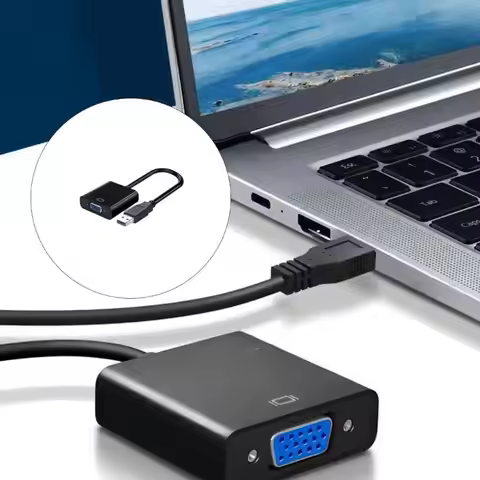 B03F 1080P PC Computer USB3.0 to VGA Video Converter VGA Female to USB3.0 Male Adapter