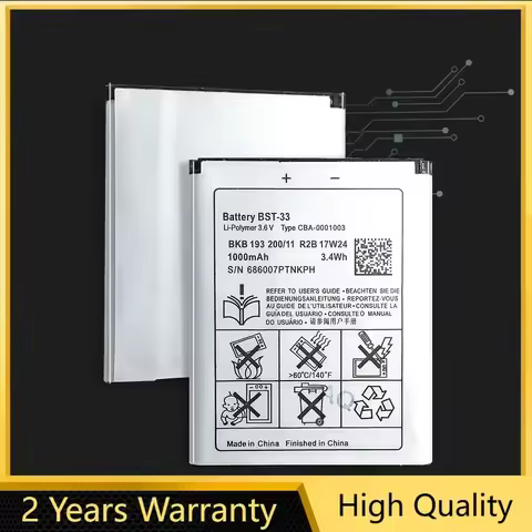 New BST-33 Li-ion Mobile Phone Battery For Sony Ericsson W205 W300 W300i W302 W395 W595 W595a W610 W