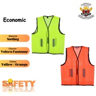 High Visibility Reflective Netting Safety Vest c/w Velcro Jaket Keselamatan 反光衣 NSV-300LG NSV-300OR
