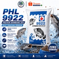 PHL 9922 Extruded Floating Fish Feed 20KG (20% Protein) – Pelet Terapung Untuk Patin, Tilapia & Akua