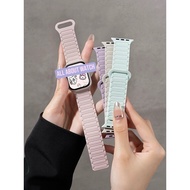 2-Tone Wave Magnetic Strap Suitable For Smart Watch 10 9 8 7 6 5 4 3 2 1 Se Ultra And CD99 CD20 AI9 