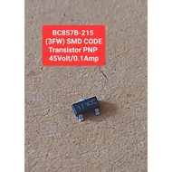BC857B-215 (3FW) SMD CODE Transistor PNP 45Volt/0.1Amp (10 Pieces Per Pack)