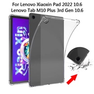 Shockproof Cover For Lenovo Xiaoxin Pad 2022 10.6 inch TB-128F Tablet Case Tab M10 Plus 3rd Gen TB125FU Back Cover 4-Corner Airbag Protective Shell Transparent Soft Silicone TPU