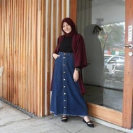 Button Skirt Jeans Skirt - Jeans Skirt | Rok jeans button skirt - rok jeans