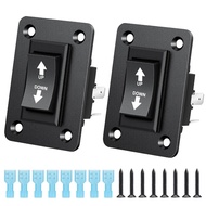 Linkstyle UP Down Momentary Reverse Switch, 2pcs 30A DPDT Polarity Reversing Momentary Switch for 5t