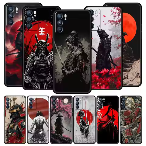 Japanese Bushido Samurai Phone Case For Oppo Reno14 Reno13 Reno12 11 F 10 Find X5 X9 Pro A54 5G A53 