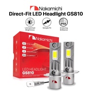 2PCS Nakamichi Car LED Headlight Foglight 1:1 Fit Replacement H1 H3 H4 H7 H8/H11 9005 9006 GS810