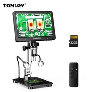 [🔥With HDMI🔥]TOMLOV DM9 Pro HDMI Digital Microscope with 7'' IPS Screen1200X Video Coin Microscope 1