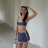 Hot Girl Blue Striped Skirt bikini Female bikini