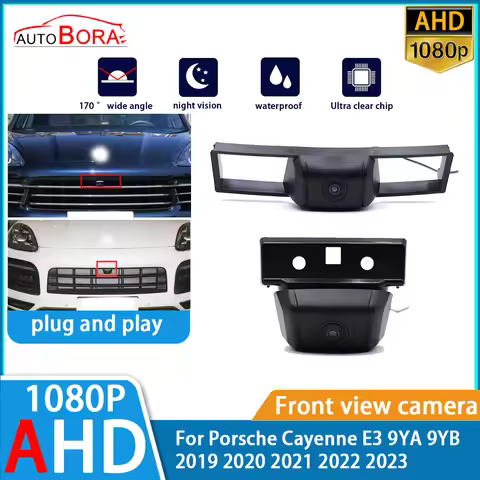 ZhuCamX AHD Ultra Clear Night Vision LOGO Parking Front View Camera For Porsche Cayenne E3 9YA 9YB 2