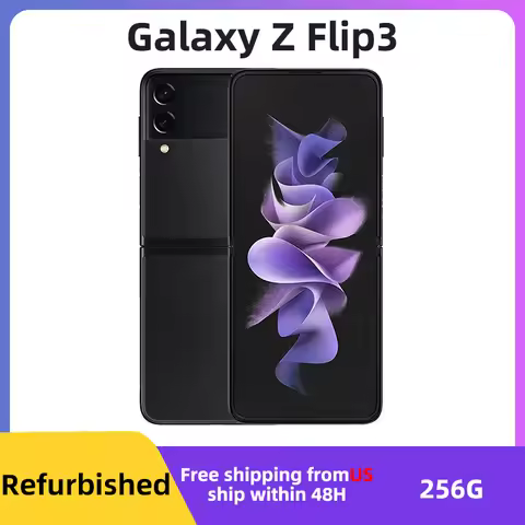 Samsung Galaxy Z Flip 3 5G Unlocked Smartphone 256GB Black Refurbished Excellent Condition Fully Fun