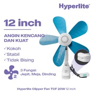Arashi Hyperlite Kipas Angin Dinding / Meja / Jepit 3 in 1 Clip Fan 5 Baling Baling 12 inch 20 Watt