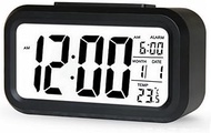 MMLLZEL LED Digital Alarm Backlight Snooze Silent Calendar Desktop Electronic Bcaklight Desk Clock Desk Clock (Color : black-Strawberry Cake7, Size : 1.3 * 8 * 4.5cm)