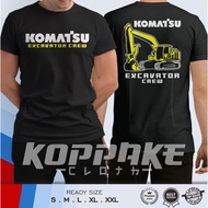 Komatsu Excavator Crew Heavy Equipment T-Shirt Distro Shirt | Kaos Alat Berat Komatsu Excavator Crew
