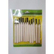 (0_0) SELLERY Wood Carving Tools Set 10 Lino Cut Tools Cukil Kayu