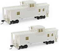 Evemodel C8763JJ 2 Units HO Scale 1:87 Unpainted Unassembled 36' Wide Vision Caboose DIY