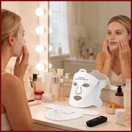 LED Light Masque Skincare Devices with Neck Cover Face LED Masque for Women Men Home Travel Nighttim