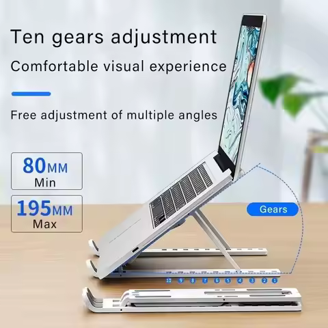 Laptop Riser Stand for Macbook Pro Air Lenovo Samsung Notebook Cooling Pad Invisible Laptop Holding 