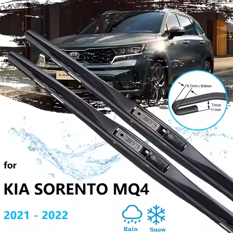 For KIA Sorento MQ4 2021 2022 Front Wiper Blades Cutter Rubber Strip Refill Hatchback Accessory Wind