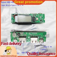 Lithium Battery Charger Board Mobile Power Board LED Dual USB 5V 2.4A Circuit Board Micro/Type-C USB