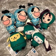 全新有牌有袋，$160@1，忍者亂太郎x Sanrio玉桂狗布甸狗公仔中size