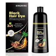 Jinming Three-in-One Hair Dyeing Shampoo, Suitable for Dyeing White Hair, Men Women, Herbal Ingredie