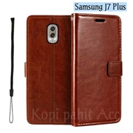 Case For Hp Samsung Galaxy J7 Plus Flip Cover Wallet Saung Hp Casing Wallet Flip Magnet