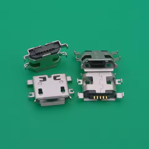 10-100pcs Micro USB Connector 5pin Mid Mount 0.8mm charger Charging Upturned Port Dock socket For ZT