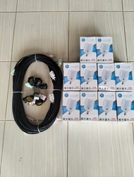 สายไฟหลักไฟทางไฟประดับไฟ้เต้น. ยาว50เมตรปลั๊กห่าง5เมตร10ปลั๊กขนาดสายไฟVCT ฉนวน2ชั้นพร้อมขั่วหลอดLEDเ