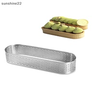 SN  Round Muffin Tart Rings Stainless Steel Porous Tart Ring Perforated Cake Mousse Mold Cookies Cutter Pastry Quiche Mold Tool nn