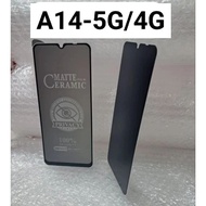 Tempered Glass Ceramic SPY hp Samsung A14 5G/4G Tempered Glass SPY Ceramic Matte Privacy