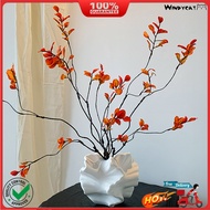 [WC]✧3 Pcs Faux Fall Leaves Stems Artificial Ficus Branches Fall Ficus Foliage for Vases Fall Table 
