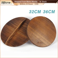 32/36cm Natural Wooden Wok Cover Round Pot Lid For Cooking And Baking Use